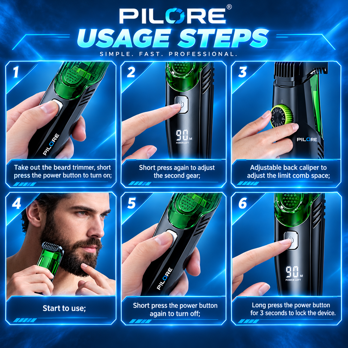 PILORE™ Vacuum Hair Clipper