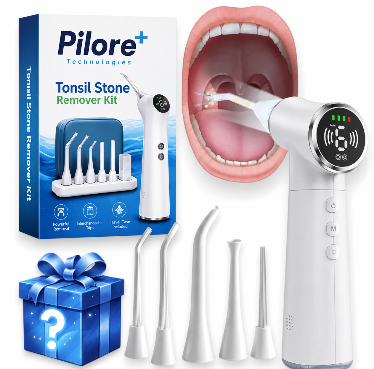 Pilore Electric Tonsil Stone Remover Tool