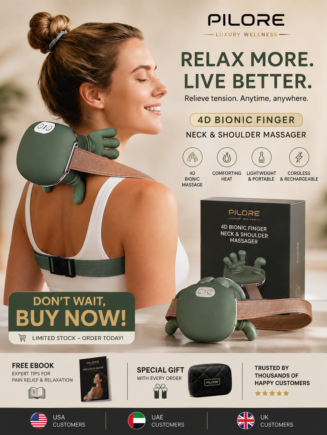 4D Bionic Finger Neck Shoulder Massager