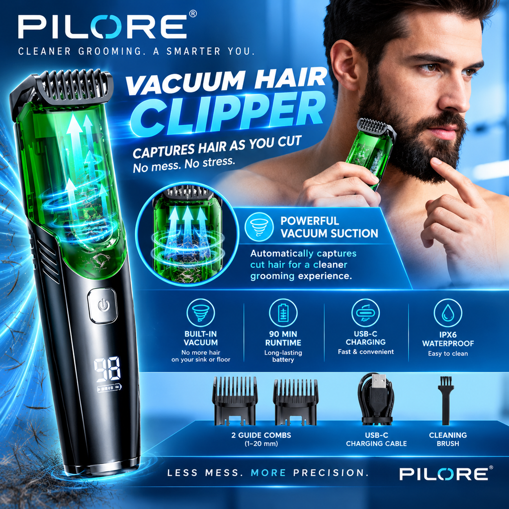 PILORE™ Vacuum Hair Clipper