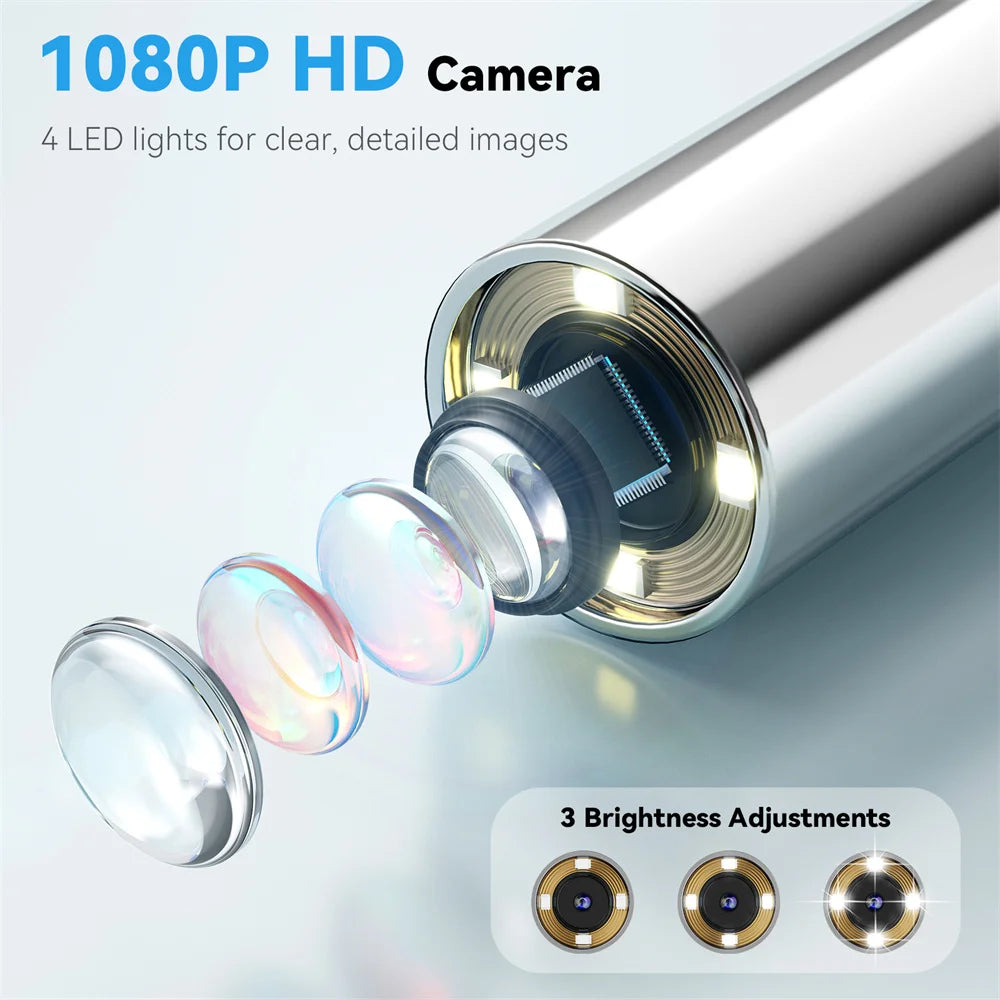 5-in-1 Smart Detector with Screen 1080P HD Ear Camera