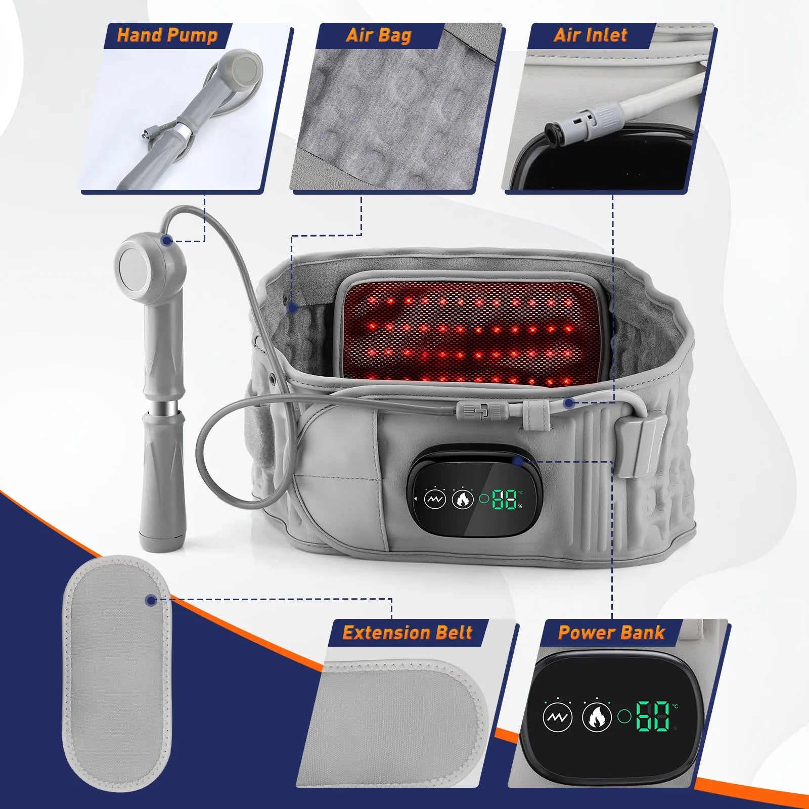 Heating Waist Massager Belts