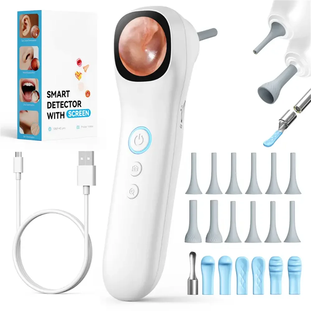 5-in-1 Smart Detector with Screen 1080P HD Ear Camera