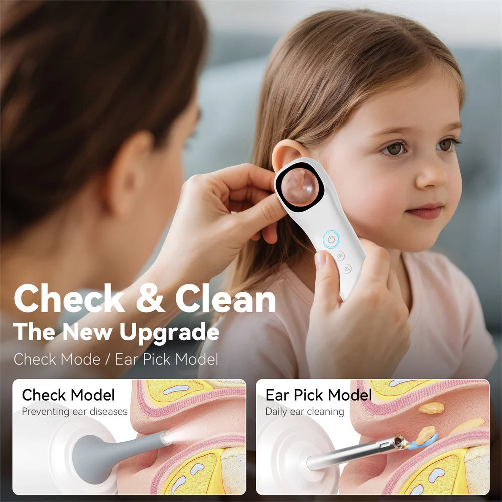 5-in-1 Smart Detector with Screen 1080P HD Ear Camera